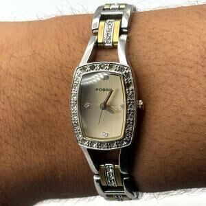 Y2K Silver & Gold Fossil Watch